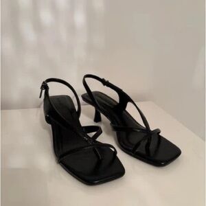 Elegant Black Strappy Women's Heels
